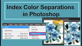 INDEX COLOUR IN PHOTOSHOP Index Colour Separation in Photoshop for BEGINNERS photoshop [upl. by Orazio]