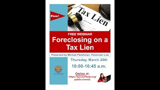 Foreclosing on a Tax Lien [upl. by Lazare]