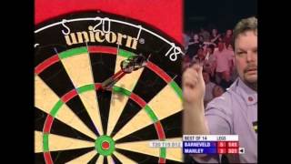 9 Dart Finish  Raymond van Barneveld against Peter Manley  Premier League Darts  23 March 2006 [upl. by Algy]