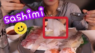 ASMR 회먹방 SASHIMI Eating Sound No Talking [upl. by Comethuauc]