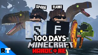 We Survived 100 Days On Jurassic Island in Minecraft Hardcore [upl. by Shien]