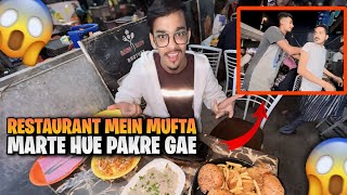 RESTAURANT ME MUFTA MARTE HUE PAKRE GAYE😭😥 1800 ME ITNA SAB KUCH 😯😍  FOOD VLOG  OSAIREEM KHAN [upl. by Anasus]