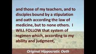 Hippocratic Oath Original  Hear the Full Text [upl. by Jayson]