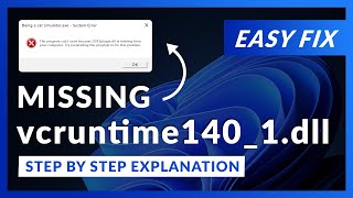 vcruntime1401dll Error Windows 11  2 Ways To FIX  2021 [upl. by Axia]