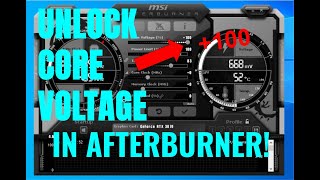 How to unlock voltage control MSI Afterburner WORKAROUND 2021 30 series RTX cards [upl. by Enoch]