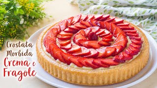 Crostata Morbida Crema e Fragole  Ricetta Facile Crostata di Frutta  55Winston55 [upl. by Khanna]