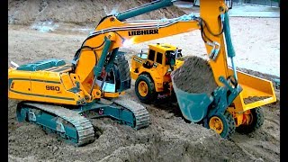 RC EXCAVATOR LIEBHERR 960 SME 10 years old VOLVO DUMPER  PREMACON [upl. by Thirion380]