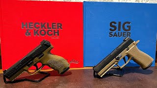 VP9 vs P320 Honest Comparison HecklerKochTV vs sigsauerinc [upl. by Annej]