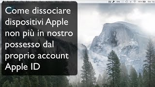 Dissociare vecchio dispositivo Apple da Apple ID [upl. by Yenaffit]