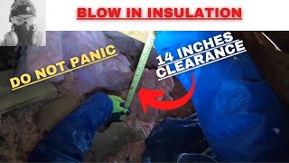 Blow in insulation  DIY walkthrough of Ridiculously Shallow Attic [upl. by Mariana]