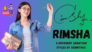 Rimsha Name Signature Style Goes Viral on YouTube 5 Styles [upl. by Skillern]