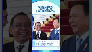 Meskipun Berteman Dekat Menhan Prabowo Tetap Tunjukkan Sikap Santun saat Disapa PM Malaysia [upl. by Hsihsa]