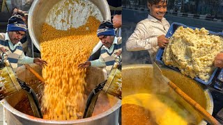 बेड़मी पूरी के राज़ का पर्दाफाश😱😱 HUGE QUANTITY Bedmi Poori Making⚠️⚠️ Indian Street Food [upl. by Lisetta]