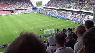 FROM THE STAND Jamie Vardys goal for England against Wales at Euro 2016 [upl. by Kavita]