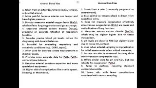 difference between abg and vbg Arterial Blood Gas and Venous Blood Gas [upl. by Rubina]