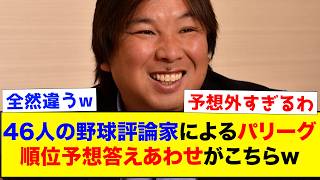 【答え合わせ】46人の野球評論家によるパリーグ順位予想の答え合わせがこちらww【なんJ反応集】 [upl. by Melinda]