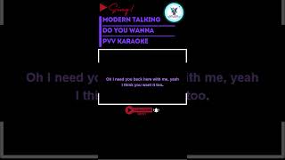 Modern Talking  Do You Wanna Karaoke Version shortvideo shorts karaoke disco foryou fyp [upl. by Sirromal]