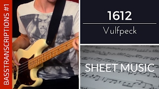 Vulfpeck  1612 Bass Cover with Sheet Music  BASSTRANSCRIPTIONS 1 [upl. by Aronson]