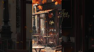 Autumn Ambience Outside the Cafe and Soft Smooth Jazz 🍁 Morning Jazz for working and studying 🎶 [upl. by Erret]