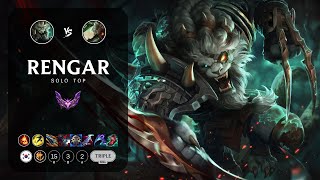 Rengar Top vs Riven  KR Master Patch 145 [upl. by Ahsekar]