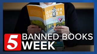 Banned books prominently displayed for week of conversations on censorship [upl. by Shannen]