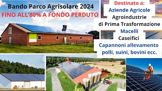 Bando Parco Agrisolare 2024 [upl. by Trotter113]