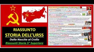 🔴 RIASSUNTO STORIA DELL URSS Unione Sovietica dalla Nascita al Crollo 19221991 [upl. by Okoyk68]