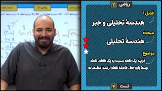 ریاضی یازدهم تجربی فصل اول  هندسه تحلیلی  تست 4 [upl. by Boor]