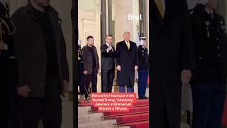 Rencontre historique entre Donald Trump Volodymyr Zelensky et Emmanuel Macron à lElysée [upl. by Edelman]