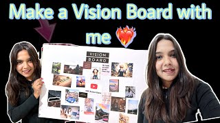 Make a Vision Board with me☺️ सपनो को पूरा करने के लिए विज़न बोर्ड❤️‍🔥 vision board vlog 😀 [upl. by Annahc]