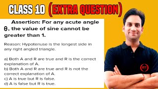 Assertion  For any acute angle theta the value of sine cannot be greater than 1 Reason  Hypotenu [upl. by Vladimar293]