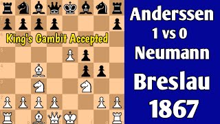 Adolf Anderssen vs Gustav Neumann  Breslau 1867 chess [upl. by Fredenburg]