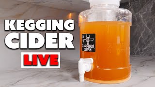 Kegging and Quick Carbonating Hard Cider  LIVE [upl. by Flagler]