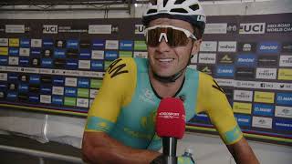 Alexey Lutsenko  Interview at the finish  World Championships Road Race 2022 [upl. by Connelly]