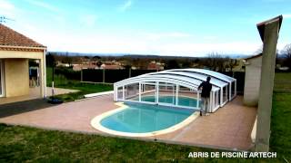 FONCTIONNEMENT ABRI DE PISCINE par ABRIS ARTECH FABRICANT [upl. by Eiramit]