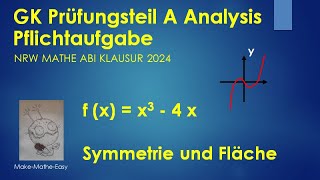 GK Prüfungsteil A Mathe Abi Klausur NRW 2024 Pflichtaufgabe Analysis [upl. by Florin]