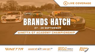 2024 Ginetta GT Academy  Brands Hatch  Round 20  LIVE [upl. by Nyrehtac]