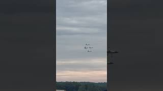 The Thunderbirds flying F16 Fighting Falcon jets in the diamond formation at Battle Creek Air Show [upl. by Malinin130]