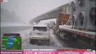 🔴PA SNOWSTORM  LIVE STORM CHASER [upl. by Ahsenhoj346]