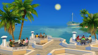 Seaside Restaurant  NO CC  Stop Motion Build  THE SIMS 4 [upl. by Brenza]