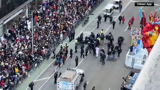 Several protesters arrested during Thanksgiving Parade demonstration [upl. by Notreb]