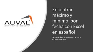 Máximos y mínimos diarios con Excel en español [upl. by Schuh848]