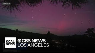 Northern Lights make rare appearance in the skies over Southern California [upl. by Ro]