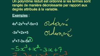 32 Les polynômes vocabulaire [upl. by Belen541]