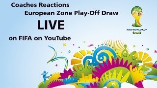 REPLAY Coach reactions to European playoff draw [upl. by Atsyrk]