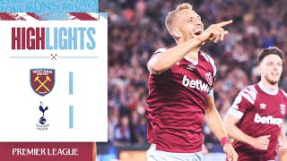 West Ham 11 Tottenham Hotspur  Soucek Goals Earns Hammers A Point  Premier League Highlights [upl. by Ayotnom221]