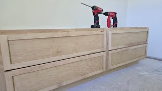 How I install drawer fronts woodworking maple customcabinets twwllc [upl. by Kantos]