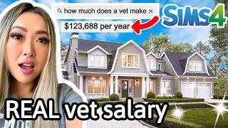 building a house for every career using REAL LIFE salaries in Sims 4 Career build series ep 3 [upl. by Ramaj]