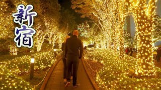 TOKYO【Christmas Lights】Shinjuku Station 2019 4k [upl. by Skippie]