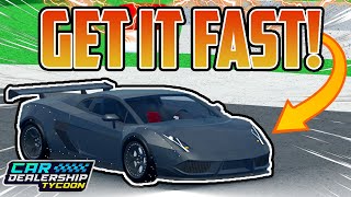 How To COMPLETE The NEW DRIFT EVENT FAST In Roblox Car Dealership Tycoon [upl. by Adiehsar858]